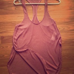 Pink razor back tank top